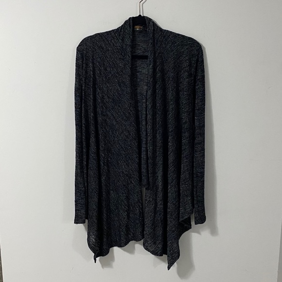 Renee C Black & Grey Open Front Cardigan | Small - Picture 2 of 7
